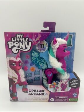 My Little Pony Opaline Arcana Wing Surprise Alicorn Figure NIB Hasbro 11-Piece